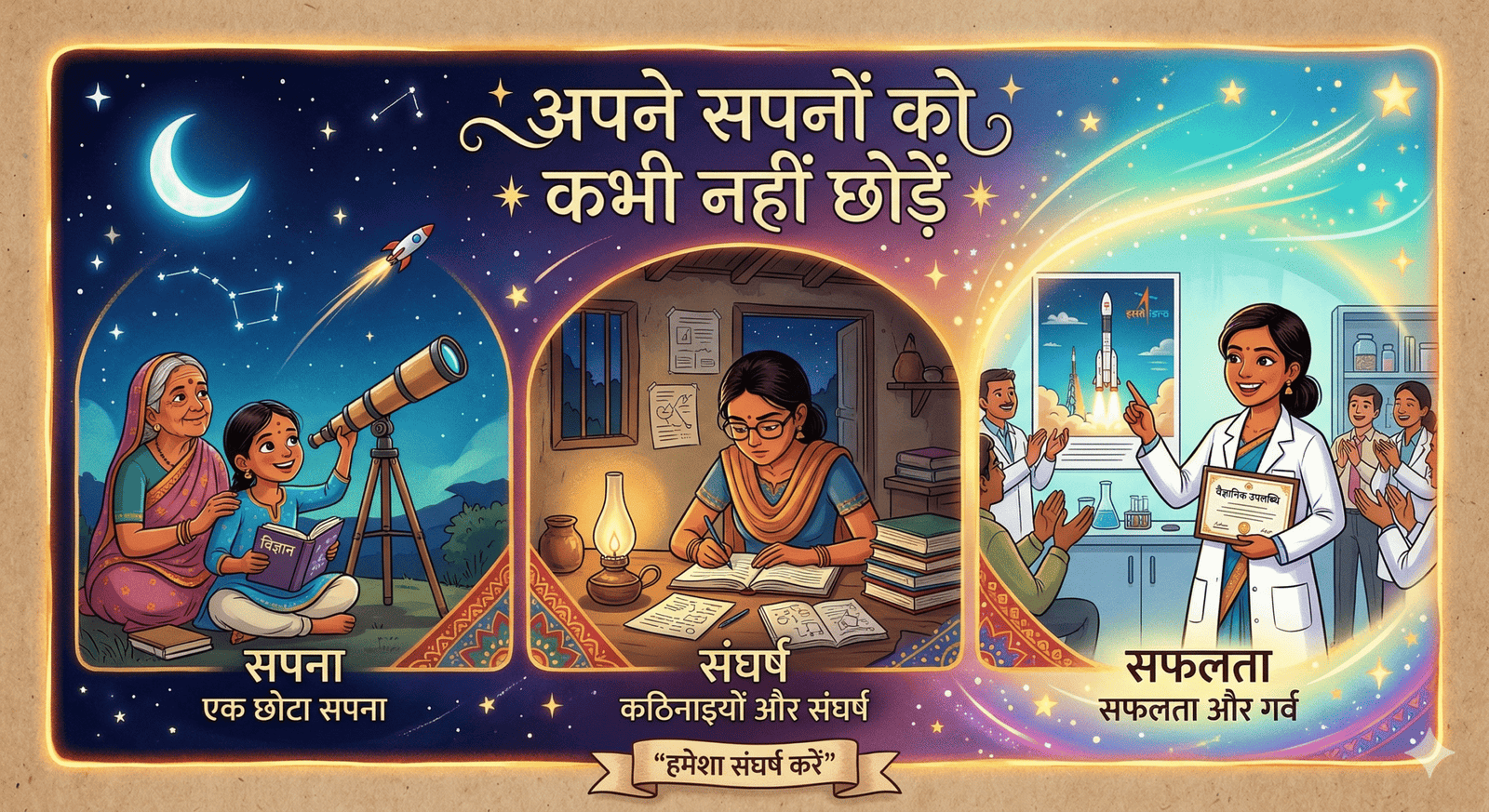 अपने सपनों को कभी नहीं छोड़ें