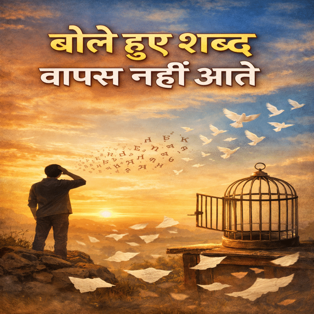 बोले हुए शब्द वापस नहीं आते