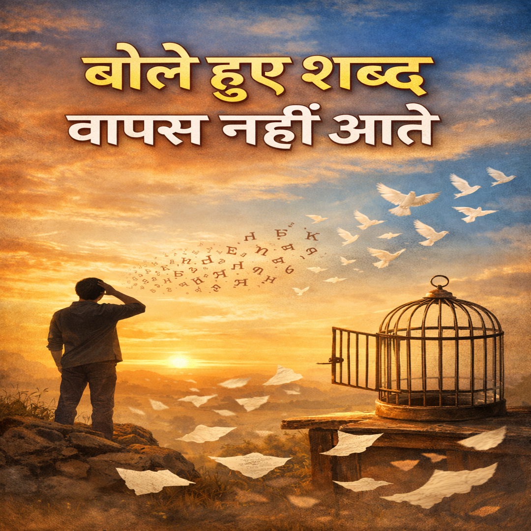 बोले हुए शब्द वापस नहीं आते